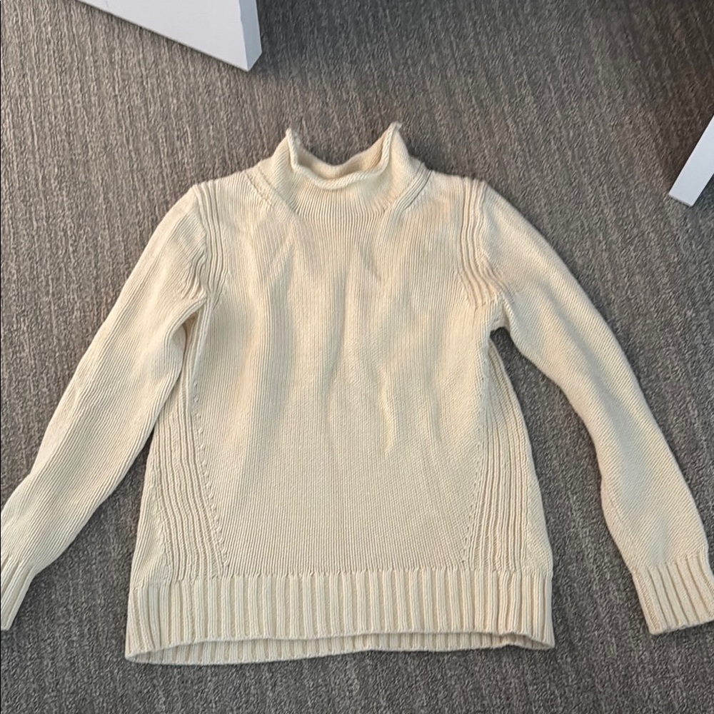 J crew Cream Rollneck Sweater